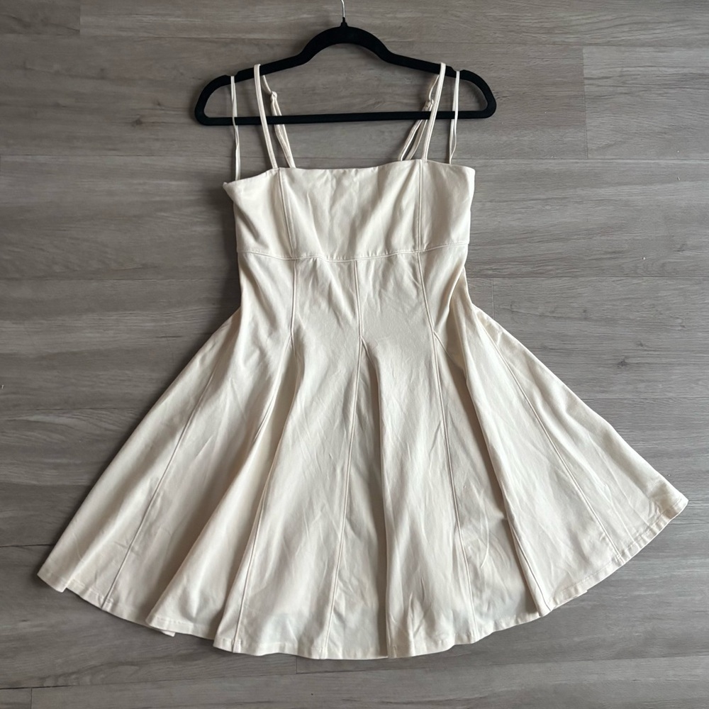 American Eagle Square Neck Fit & Flare Mini Dress